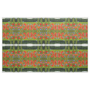 Pflaumen und Blumen Realistische Landschaft Kunst Stoff