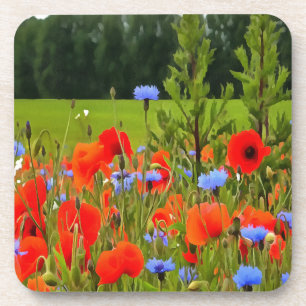 Pflaumen und Blumen Realistische Landschaft Kunst Untersetzer