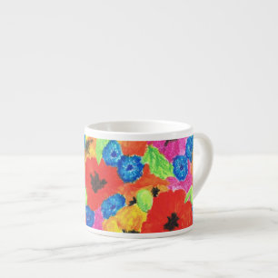 Pflaumen und Cornblumen Espresso Tasse