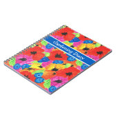 Pflaumen und Cornblumen Spiral Notebook oder Journ Notizblock (Linke Seite)