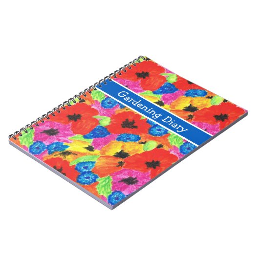 Pflaumen und Cornblumen Spiral Notebook oder Journ Notizblock (Linke Seite)