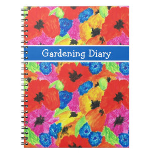 Pflaumen und Cornblumen Spiral Notebook oder Journ Notizblock