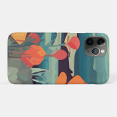 Pflaumen und Fuchs-Schwanz Abstrakte Blume Case-Mate iPhone Hülle (Rückseite (Horizontal))