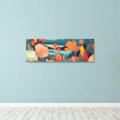 Pflaumen und Fuchs-Schwanz Abstrakte Blume Leinwanddruck (Insitu (Holzboden))