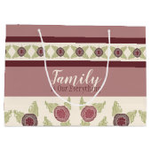 Pflaumen- und Himbeerdesignerin Große Geschenktüte (Rückseite)