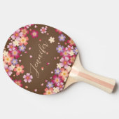 Pflaumen und Kirschblüten im Herbst Brot Tischtennis Schläger (Seitenansicht)