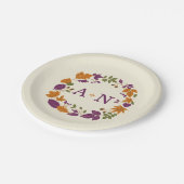 Pflaumen und Kürbisfallen-Teller Pappteller (Schrägansicht)