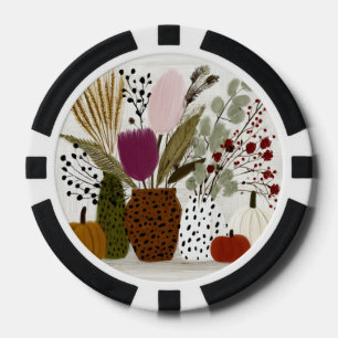 Pflaumen- und Oliven-Leoparden-Applikationsvasen Pokerchips