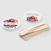 Pflaumen und Orangefarbene Peony Bouquet Wedding Fächer (Non-assembled)