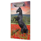 Pflaumen und Pferdekletterwand Klemmbrett (Links)