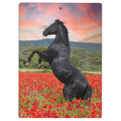 Pflaumen und Pferdekletterwand Klemmbrett (Rückseite)