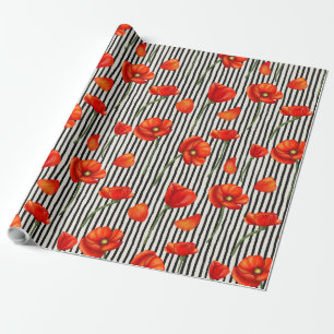 Pflaumen und Streifen Geschenkpapier