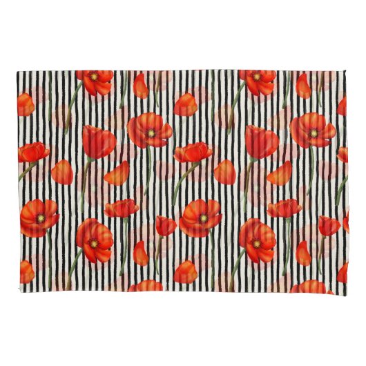 Pflaumen und Streifen Kissenbezug (Vorderseite)