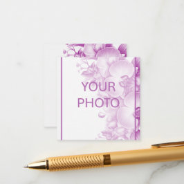 Pflaumen und Weiße Orchideen Hochzeit Begleitkarte