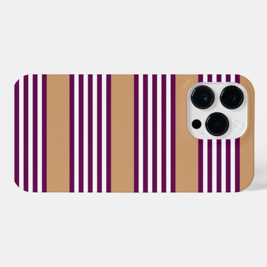 Pflaumen und weiße Streifen mit bräunlicher Farbe iPhone Hülle (Rückseite (Horizontal))