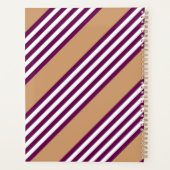 Pflaumen und weiße Streifen mit bräunlicher Farbe Planer (Rückseite)