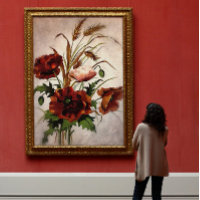 Pflaumen und Weizen Botanische Kunst