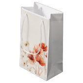 Pflaumen und Wildblumen Kleine Geschenktüte (Rückseite Schrägansicht)