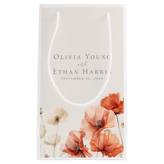 Pflaumen und Wildblumen Kleine Geschenktüte (Vorderseite)