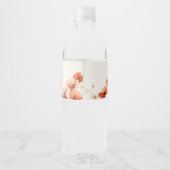 Pflaumen und Wildblumen Wasserflaschenetikett (Rückseite)