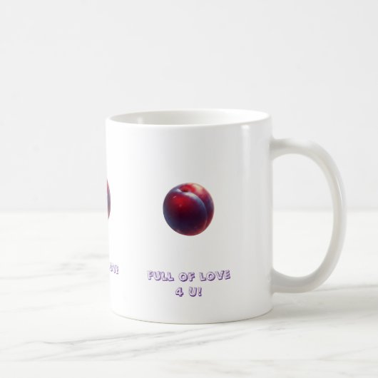 Pflaumen Valentines Kaffeetasse (Rechts)