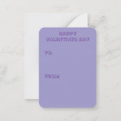 Pflaumen Valentines Mitteilungskarte (Rückseite)