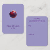 Pflaumen Valentines Mitteilungskarte (Vorne/Hinten)