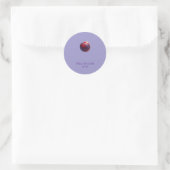 Pflaumen Valentines Runder Aufkleber (Tasche)