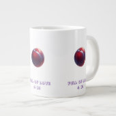 Pflaumen Valentinstage Jumbo-Tasse (Vorderseite Rechts)