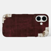 Pflaumen-Velours-Blumenmuster Case-Mate iPhone Hülle (Rückseite (Horizontal))