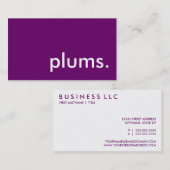 Pflaumen. Visitenkarte (Vorne/Hinten)