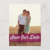 PFLAUMEN-WASSERFARBSPLASH | SAVE THE DATE POSTKART