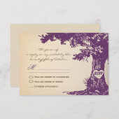 Pflaumenanbau Hochzeitsdesign uAwg RSVP Karte (Vorne/Hinten)