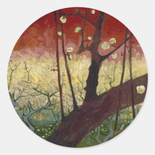 Pflaumenaufkleber Runder Aufkleber