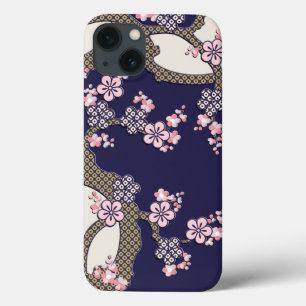 Pflaumenbaum-Blume aus japanischer Textil Case-Mate iPhone Hülle