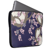 Pflaumenbaum-Blume aus japanischer Textil Laptopschutzhülle (Vorne Rechts)