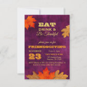 Pflaumenblätter aus dem Herbst essen Drink und sei Einladung (Vorderseite)