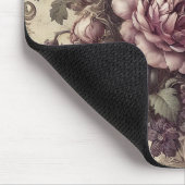 Pflaumenblättern - gotisches Blumendesign Mousepad (Ecke)
