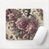 Pflaumenblättern - gotisches Blumendesign Mousepad (Mit Mouse)