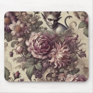 Pflaumenblättern - gotisches Blumendesign Mousepad
