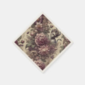 Pflaumenblättern - gotisches Blumendesign Serviette (Ecke)
