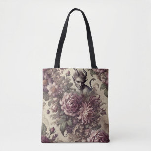 Pflaumenblättern - gotisches Blumendesign Tasche