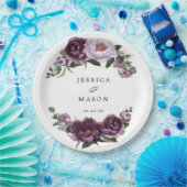 Pflaumenblätterplatte Brautparty Pappteller (Party)