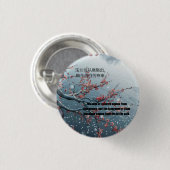 Pflaumenblume Button (Vorne & Hinten)