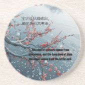 Pflaumenblume Getränkeuntersetzer (Vorne)