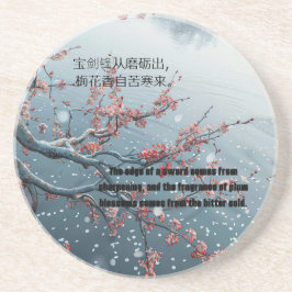 Pflaumenblume Getränkeuntersetzer