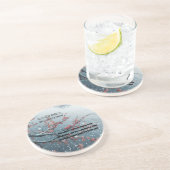 Pflaumenblume Getränkeuntersetzer (Seite)