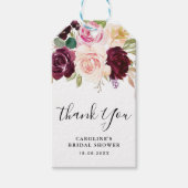 Pflaumenblumen Brautparty-Geschenketiketten Geschenkanhänger (Vorderseite)