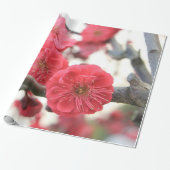 Pflaumenblüte Feder rosa Blume Packpapier (Ungerollt)