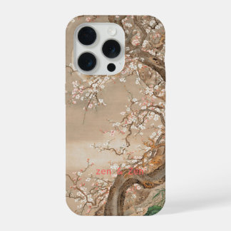 Pflaumenblüte I Japanische Kunst I Rosa und Vintag iPhone 15 Pro Hülle